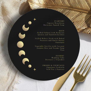 Gold Moon Circle Wedding Menu
