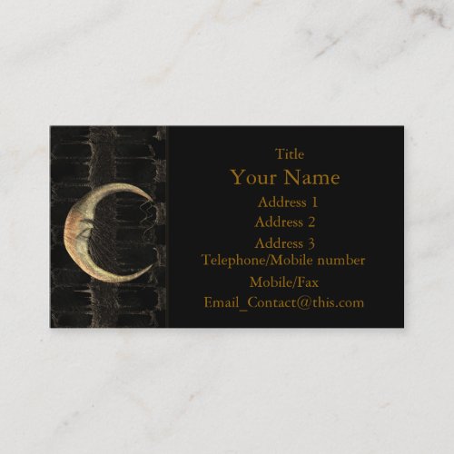 Gold Moon Grunge Business Card