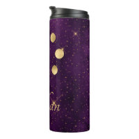 Moon Floral - Moon Stars Floral Tumbler 20oz Travel Coffee Mug