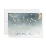 Gold moon stars blue photo thank you baby shower Gold moon stars blue photo thank you baby shower