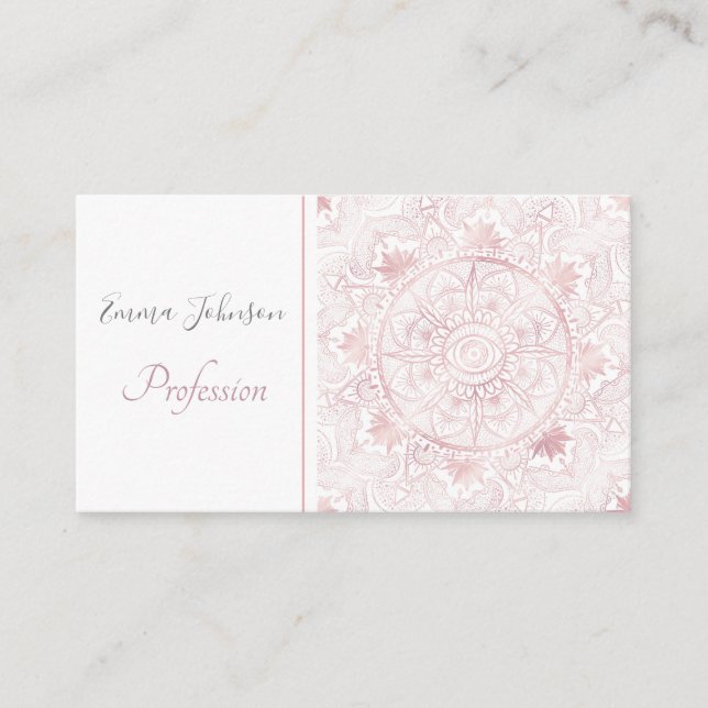 Gold Moon Sun Mandala Celestial Design Business Card (Front)