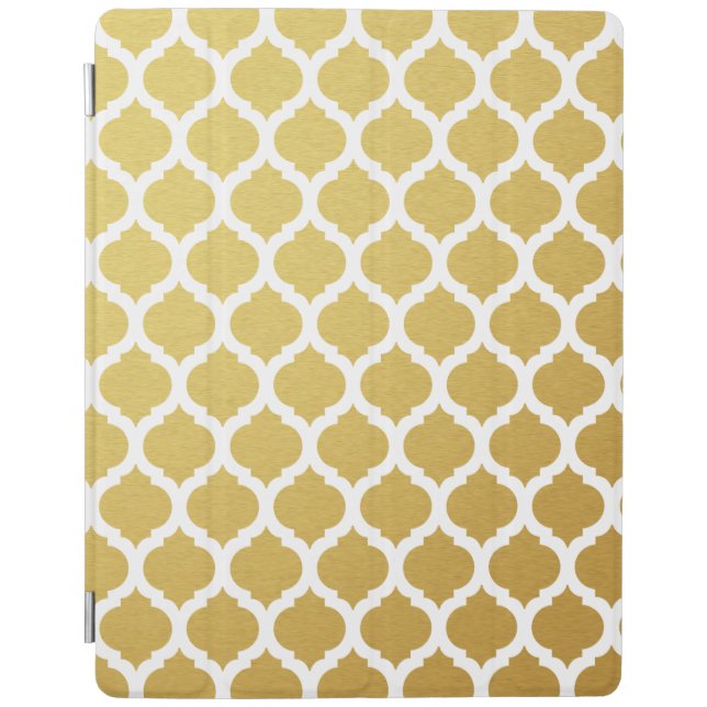 Gold Moroccan Pattern iPad Case (Front)