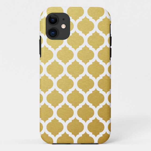 Gold Moroccan Pattern iPhone Case (Back)