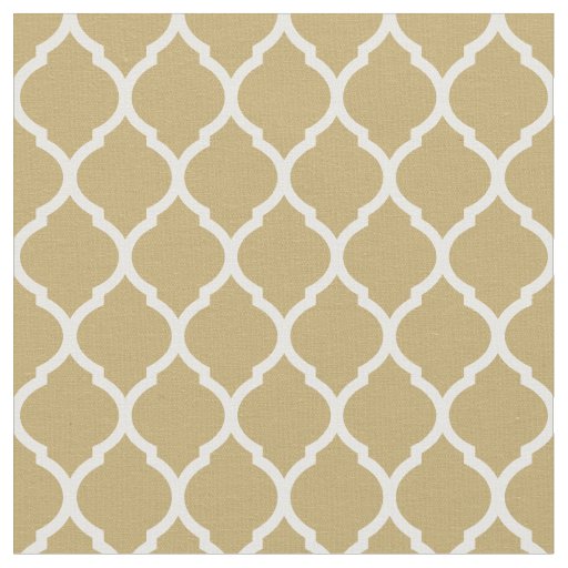 Gold Moroccan Quatrefoil Fabric