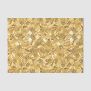Gold Moroccan Quatrefoil Pattern Tissue Paper