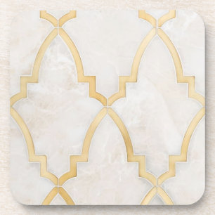 Gold Morracan Marble Coaster