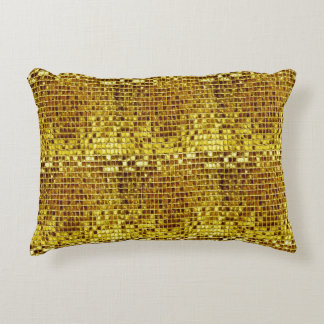 Gold Mosaic Elegant Glam Aesthetic Luxury Modern Accent Pillow