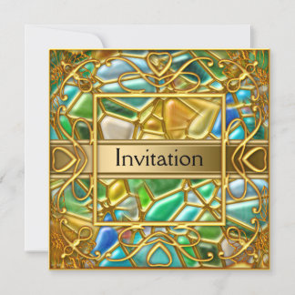 Gold Mosaic Invitation Party Any Party