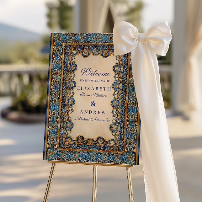 Gold Mosaic Islamic Wedding Foam Board (Creator Uploaded)