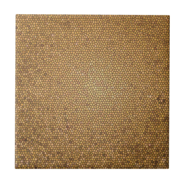 Gold Mosaic Pattern Ceramic Tile (Front)