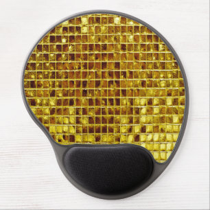 Gold Mosaic Tiles Elegant Modern Luxury Gel Mouse Pad