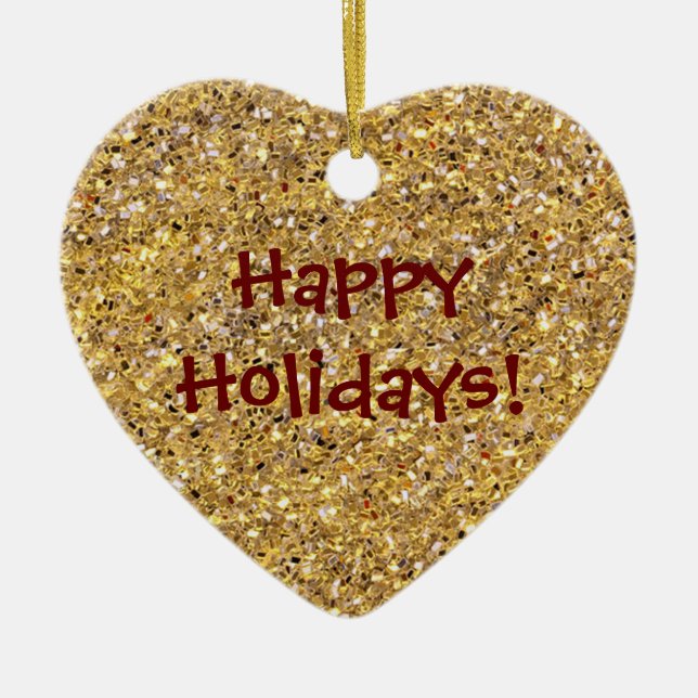 Gold Mosaique Ceramic Ornament (Front)