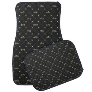 Gold Motorcycle Car Floor Mat