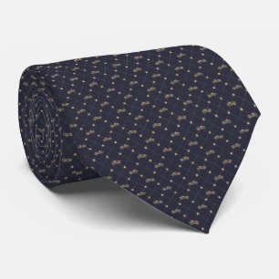 Gold Motorcycle Neck Tie
