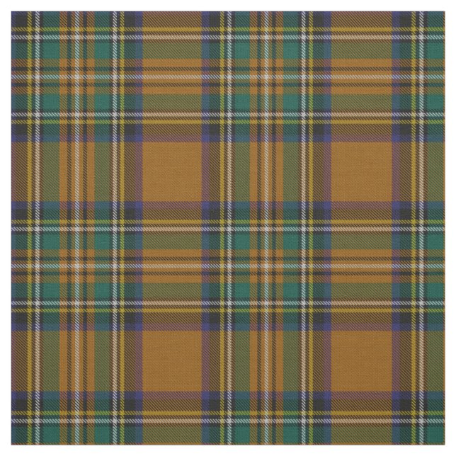 Gold multi, blue,teal, purple yellow stripe plaid fabric (Swatch)