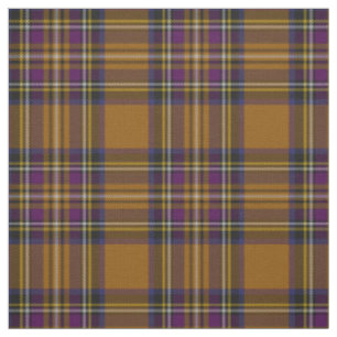 Gold multi color, blue, purple yellow stripe plaid fabric