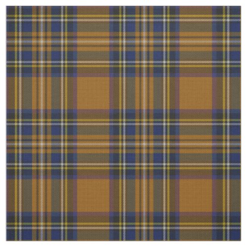 Gold multi color blue yellow stripe plaid fabric