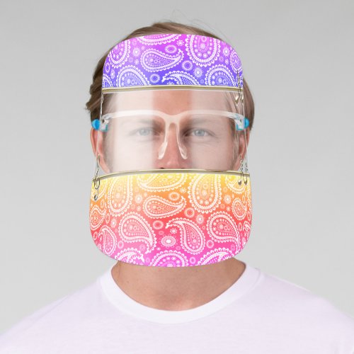 Gold Music NoteOmbre Paisley Face Shield