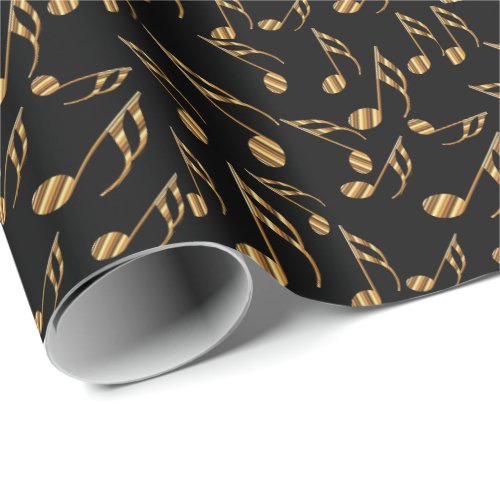 Gold Music Note Wrapping Paper