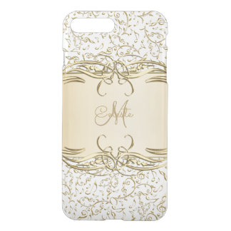 Gold Music Notes Monogram iPhone 7 Case