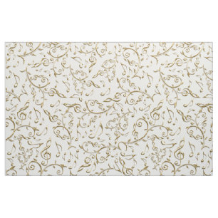 Gold Music Notes On White or Any Color Fabric