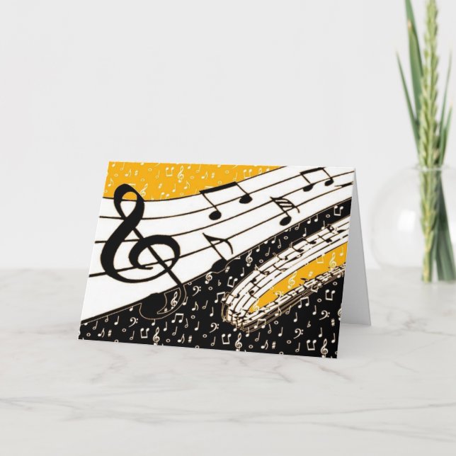 Gold music theme card (Front)