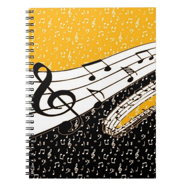 Gold music theme notebook (Front)