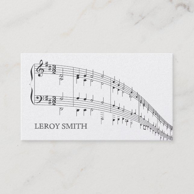 GOLD Musician Artist  Music Teacher MySpace Business Card (Front)