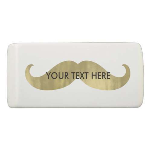 Gold Mustache Eraser