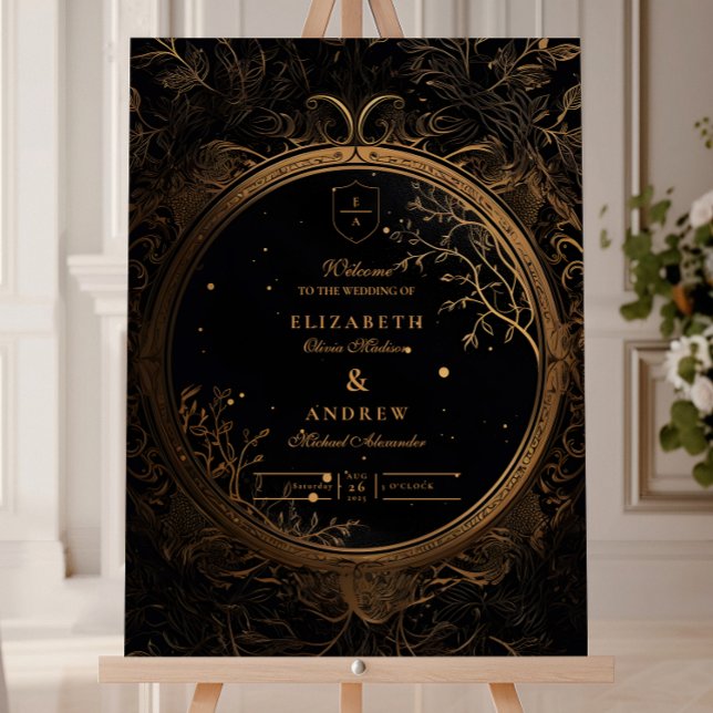 Gold Mystical Celestial  Wedding Foam Board (Creator Uploaded)