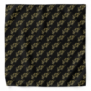 Gold Mythical Dragon Head Bandana