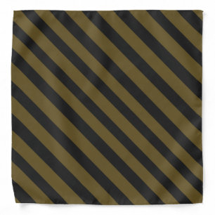 Gold 'n Black Pirate Stripes Bandana