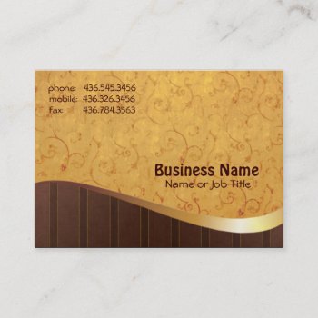 Gold-n-brown Business Card by uniqueprints at Zazzle