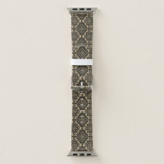 Gold n Brown Geometric Pattern / Indian Print Apple Watch Band