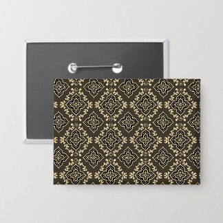Gold n Brown Geometric Pattern / Indian Print Button