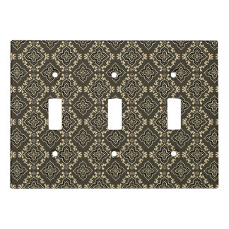 Gold n Brown Geometric Pattern / Indian Print Light Switch Cover