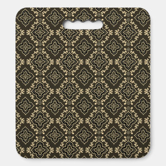 Gold n Brown Geometric Pattern / Indian Print Seat Cushion