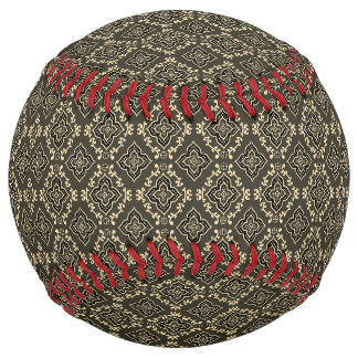 Gold n Brown Geometric Pattern / Indian Print Softball