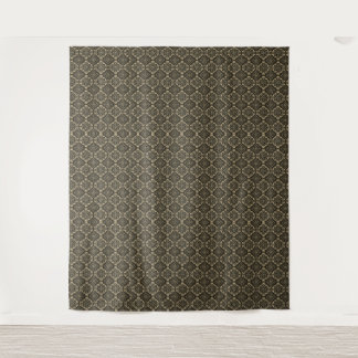 Gold n Brown Geometric Pattern / Indian Print  Tapestry