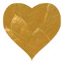 Gold n Copper Sheet :  Lotus Engraved Design Heart Sticker