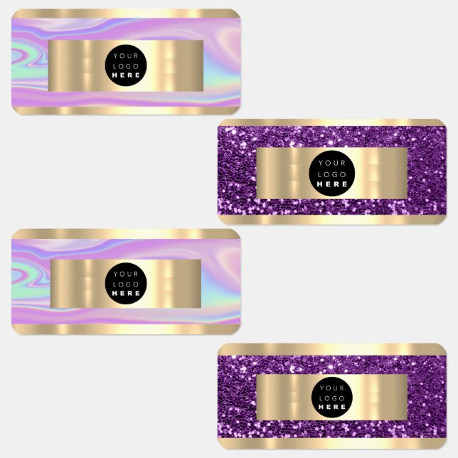 Gold  Name Fashion Online Shop Logo Holograph Labels (Group)