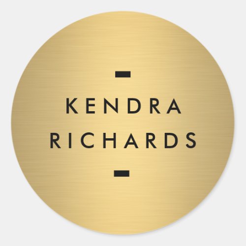 Gold Name Logo Sticker