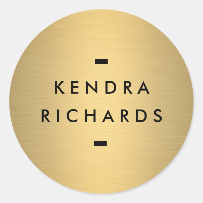 Gold Name Logo Sticker | Zazzle.com