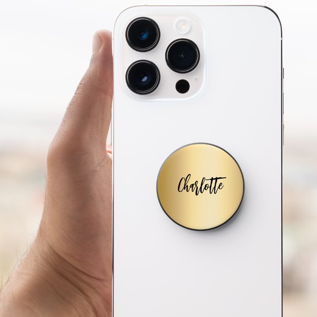Gold name script elegant PopSocket (Creator Uploaded)
