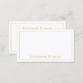 Gold Name Text Minimalist Elegant Template Modern Business Card (Front/Back)
