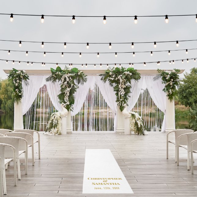 Gold Names Bold Custom Wedding Ceremony Runner (Insitu (Wedding 1))