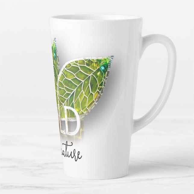 Gold Nature: Emerald - Latte Mug (Right)