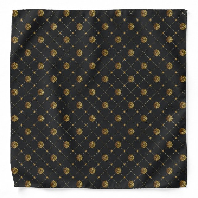Gold Nautical Bandana (Front)