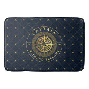 Gold Nautical Bath Mat