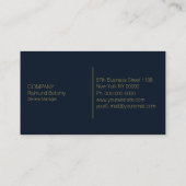 Gold Nautical Business Card (Back)